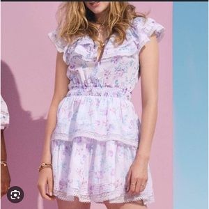 Love Shack Fancy Target Collab Amalie Tiered Mini Dress